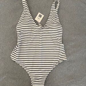 Cupshe Brand New Striped One-Piece Swimsuit